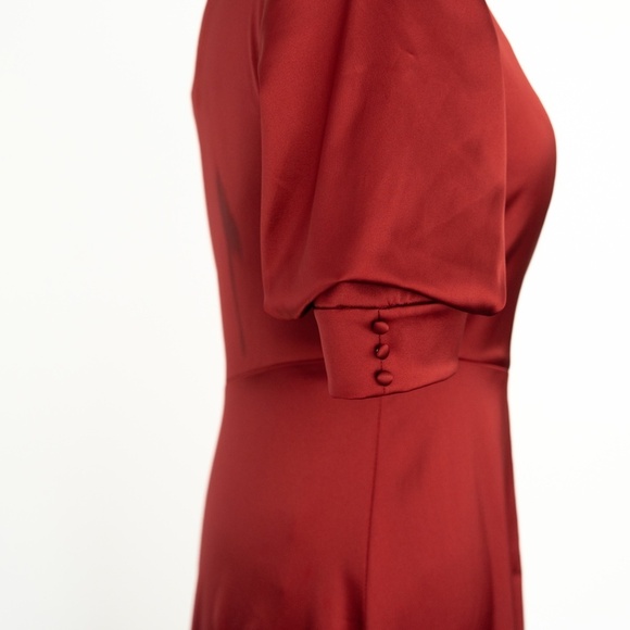 Kay Unger Izabella One Shoulder Gown Red Size 6 - Picture 12 of 15